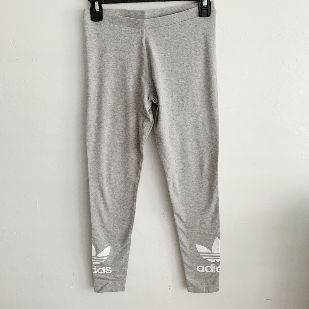 Adidas Sz S Grey Logo Leggings